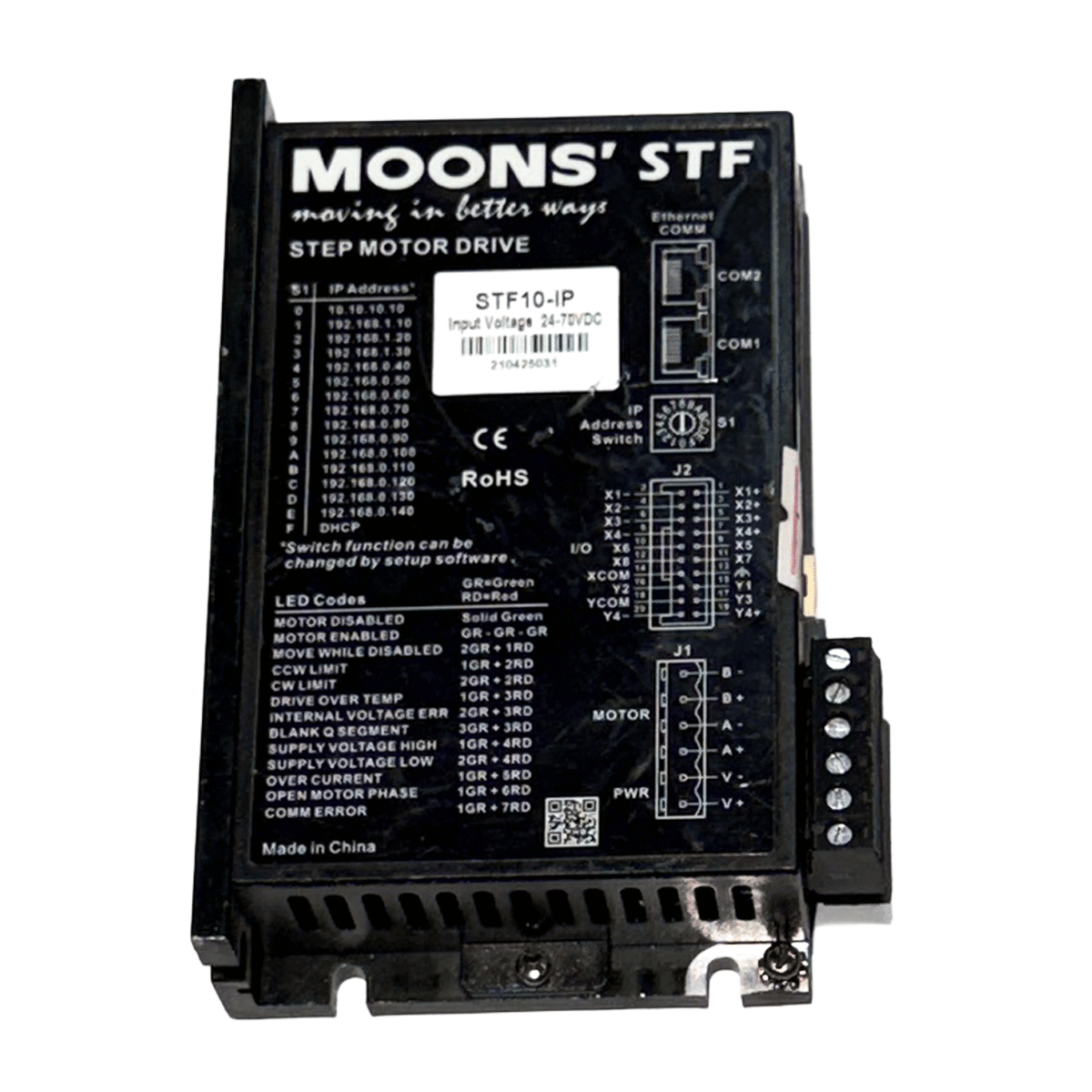 MOONS STF10-IP 24-70V Stepper Motor Driver STD387
