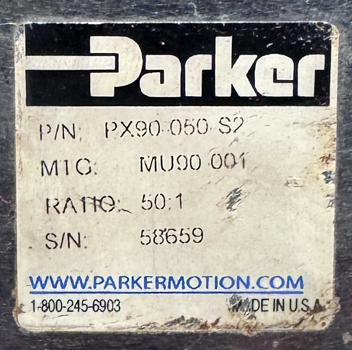 PARKER 50:1 Ratio PX90-050-S2 Reducer Gearbox G1685 - Image 2