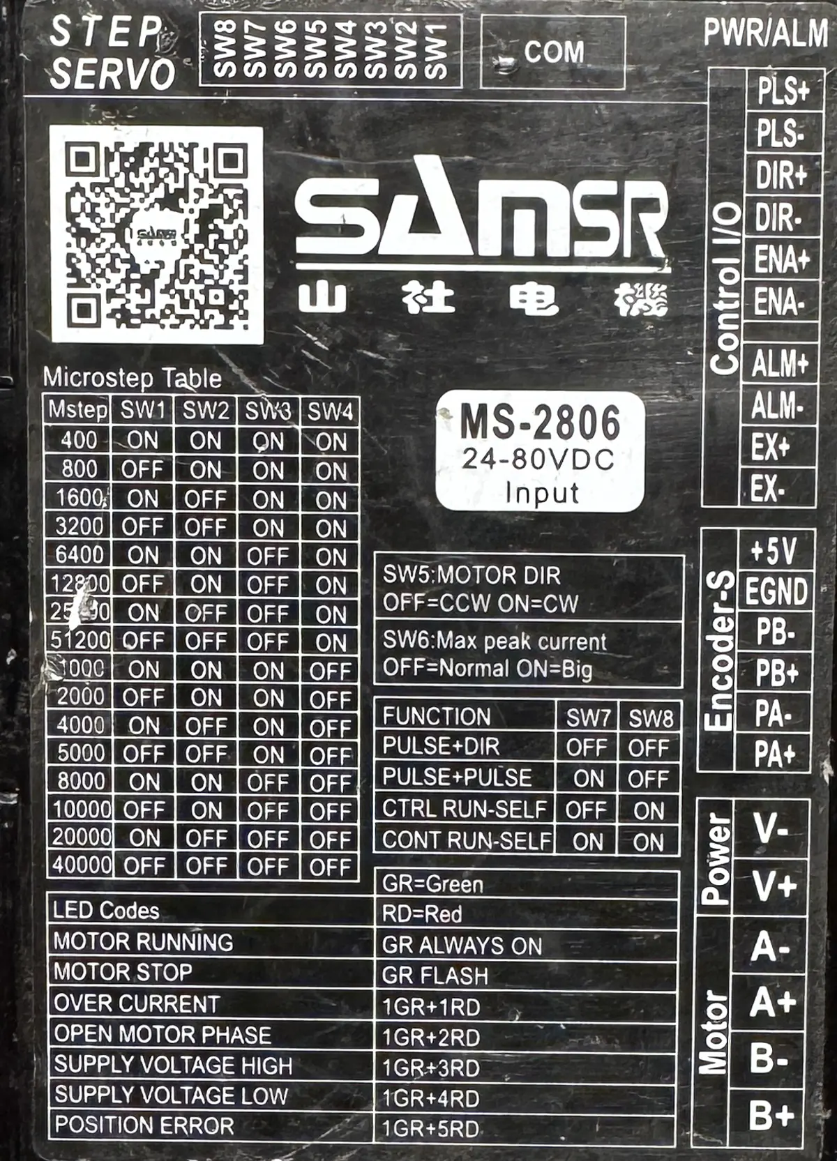 SAMSR MS-2806 24-80V Stepper Motor Driver STD393 - Image 4