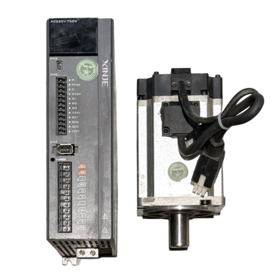 WUXI XINJE 0.75Kw (750W) MS6H-80CS30B1-20P7 AC Servo Motor + DS5L1-20P7-PTA Driver MD430