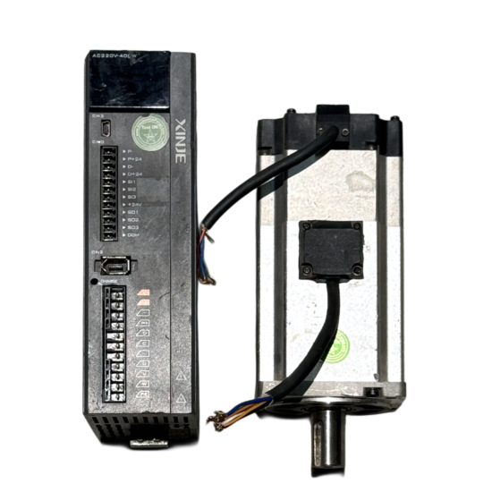 WUXI XINJE 0.75Kw (750W) MS6H-80CS30BZ1-20P7 AC Servo Motor + DS5L1K-20P7-PTA Driver MD432