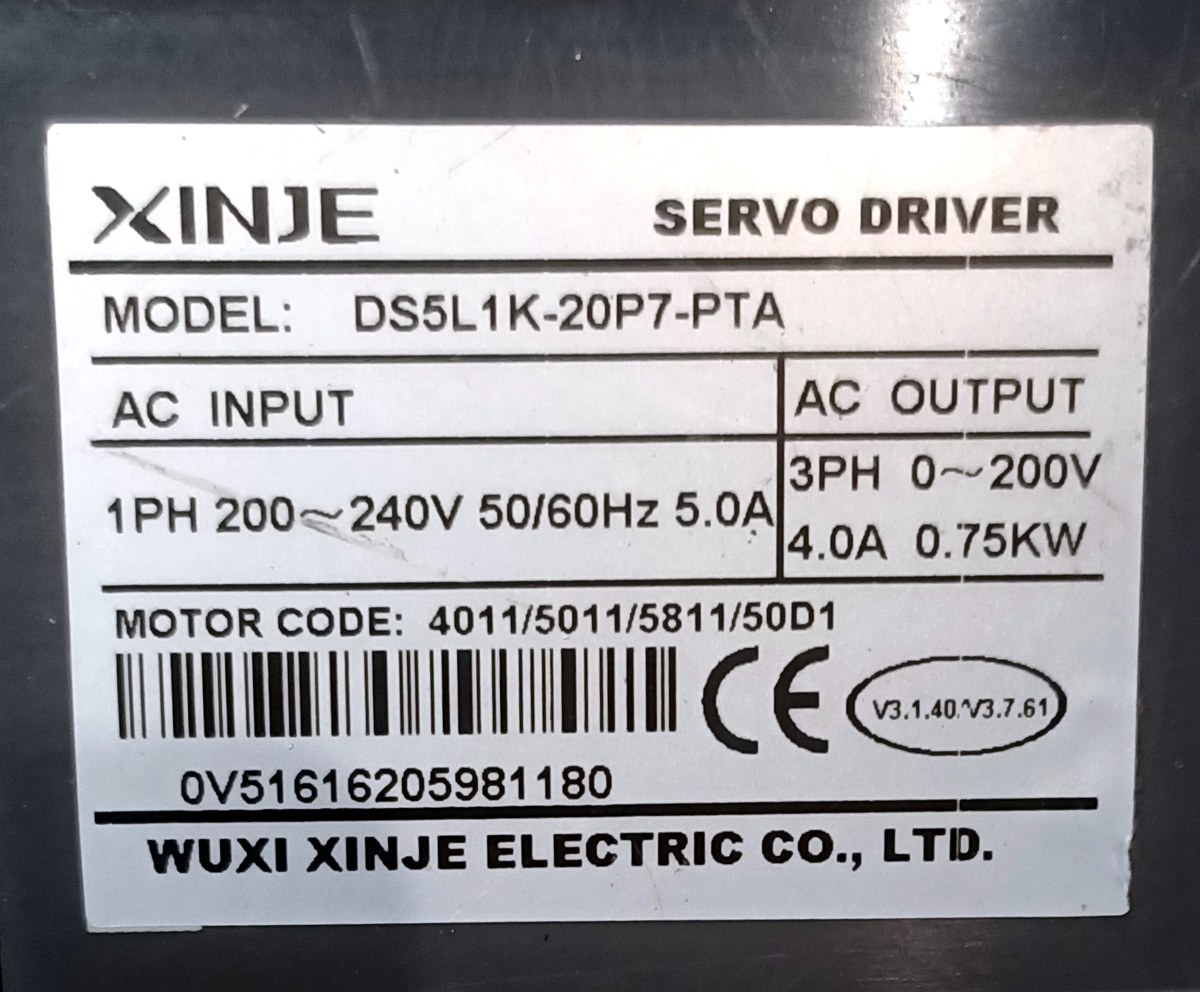 WUXI XINJE 0.75Kw (750W) MS6H-80CS30BZ1-20P7 AC Servo Motor + DS5L1K-20P7-PTA Driver MD432 - Image 10