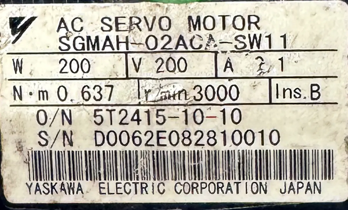 YASKAWA 200W (0.2Kw) SGMAH-02ACA-SW11 AC Servo Motor + SGDH-02AE Driver MD441 - Image 3