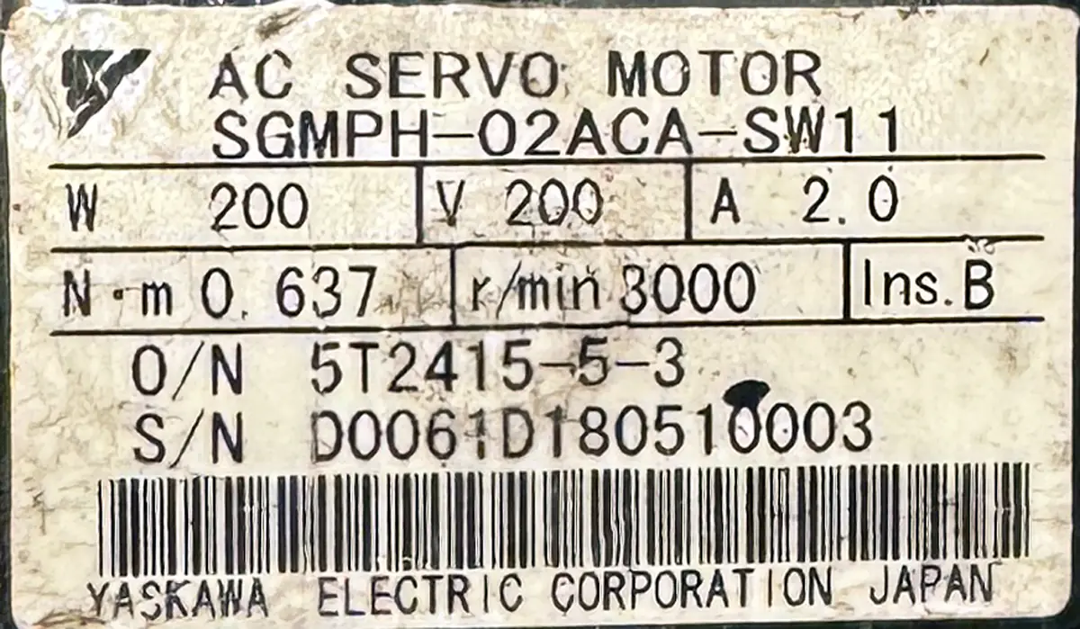 YASKAWA 200W (0.2Kw) SGMPH-02ACA-SW11 AC Servo Motor + SGDH-02AE Driver MD440 - Image 3